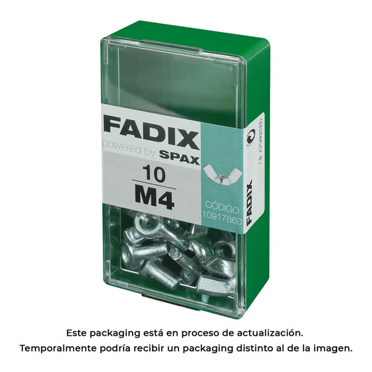 Caixa s 10 unid. porca auto-bloqueio zinco m 4 fadix_0