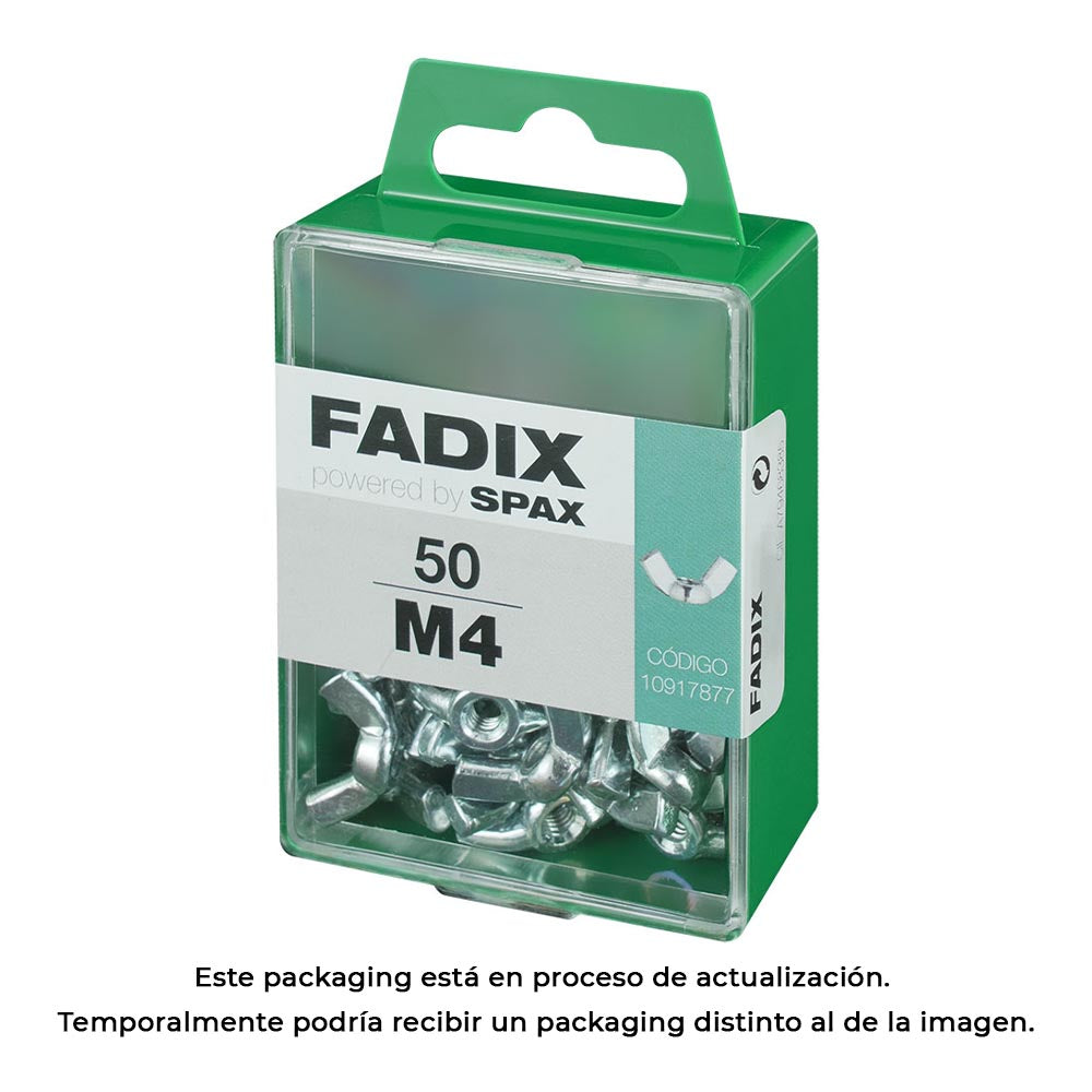 Caixa m 50 unid. porca auto-bloqueio zinco m 4 fadix_0