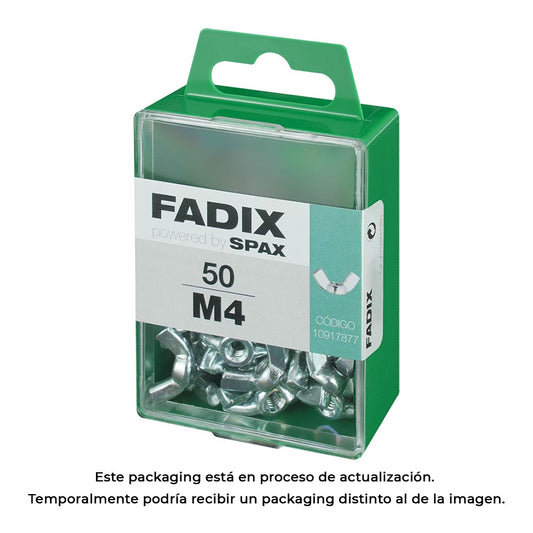 Caixa m 50 unid. porca auto-bloqueio zinco m 4 fadix_0