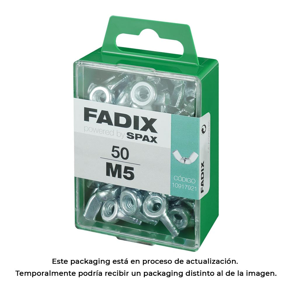 Caixa m 50 unid. porca auto-bloqueio zinco m 5 fadix_0