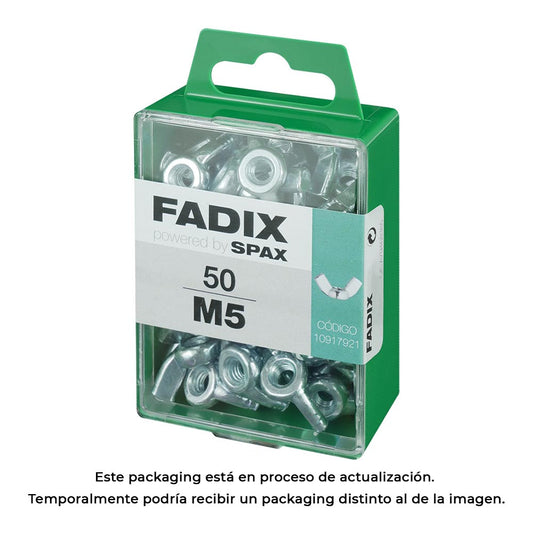 Caixa m 50 unid. porca auto-bloqueio zinco m 5 fadix_0