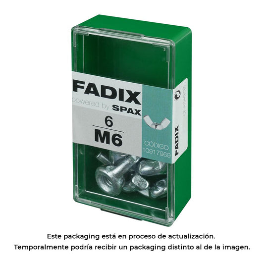 Caixa s 6 unid. porca auto-bloqueio zinco m 6 fadix_0