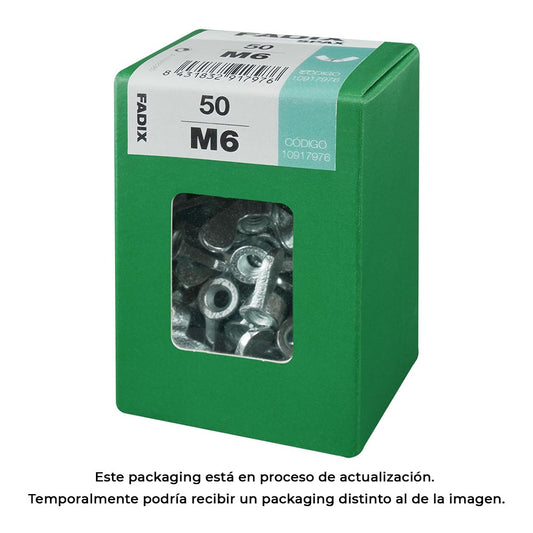 Caixa l 50 unid. porca auto-bloqueio zinco m 6 fadix_0