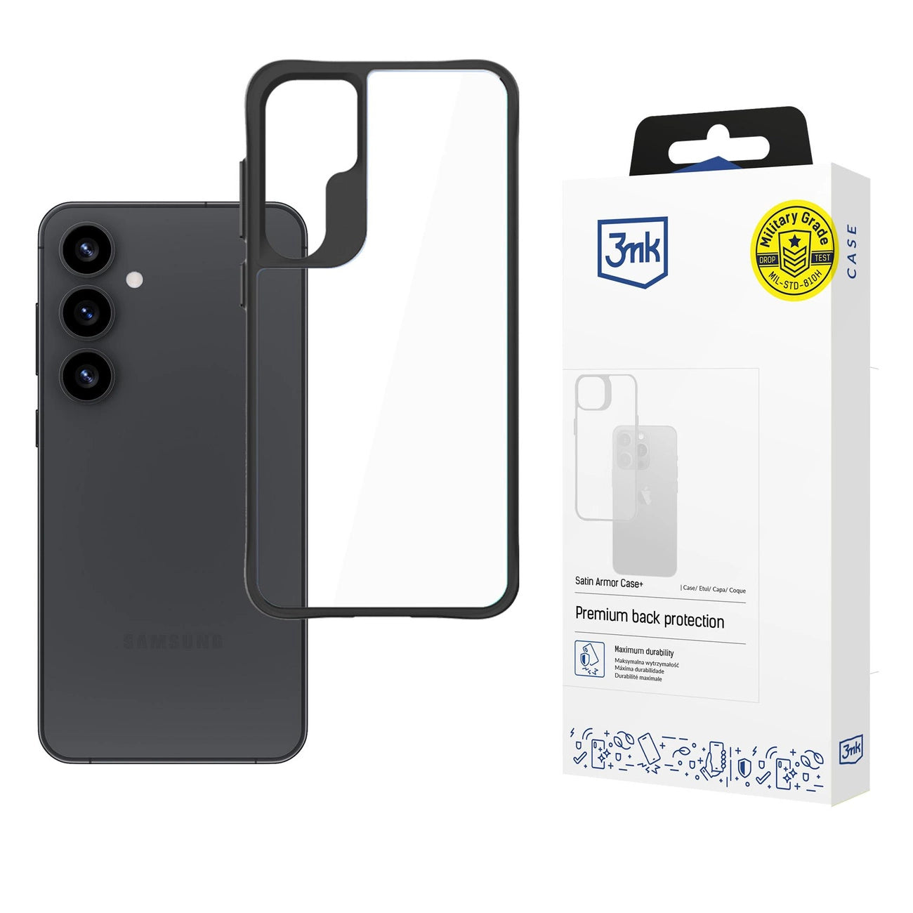 3mk Satin Armor Case+ for Samsung Galaxy S25 - transparent_0