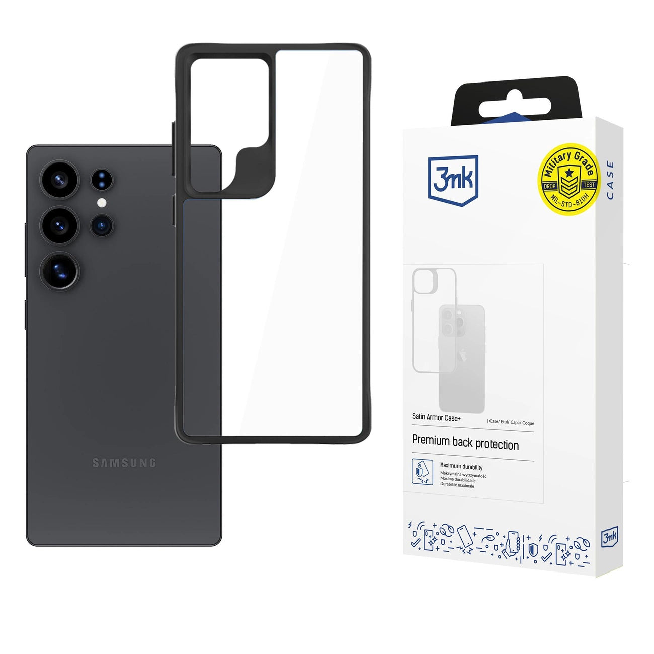 3mk Satin Armor Case+ for Samsung Galaxy S25 Ultra - Transparent_0