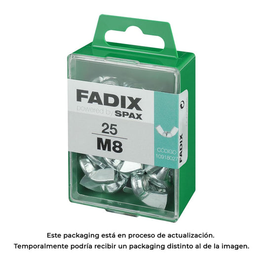 Caixa m 25 unid. porca auto-bloqueio zinco m 8 fadix_0