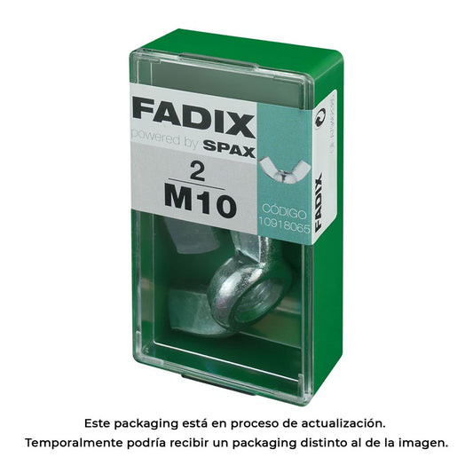 Caixa s 2 unid. porca auto-bloqueio zinco m 10 fadix_0