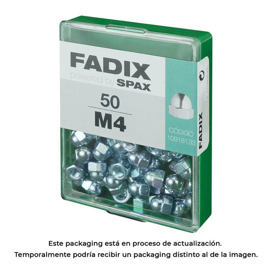 Caixa m 50 unid. porca cega zinco m 4 fadix_0