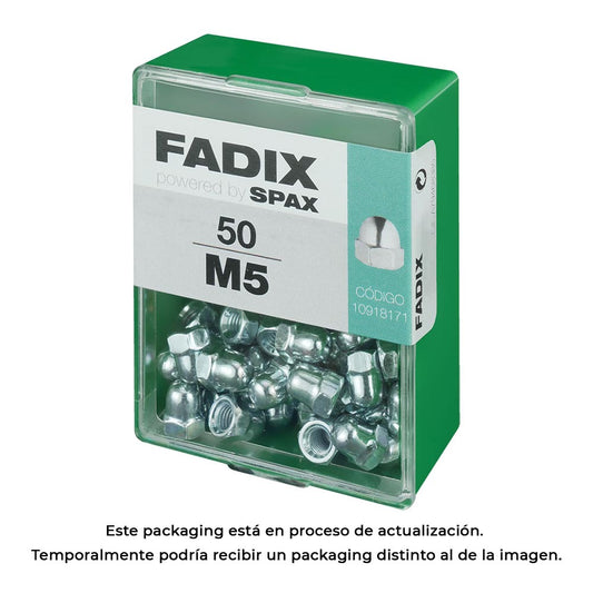 Caixa m 50 unid. porca cega zinco m 5 fadix_0