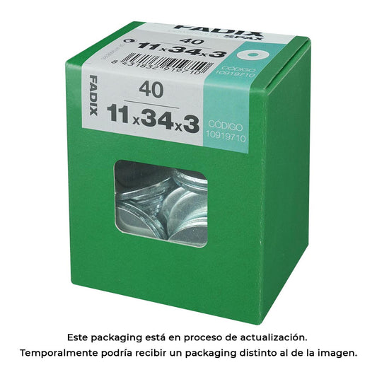 Caixa l 40 unid. anilha larga zinco 11,0x34x3mm fadix_0
