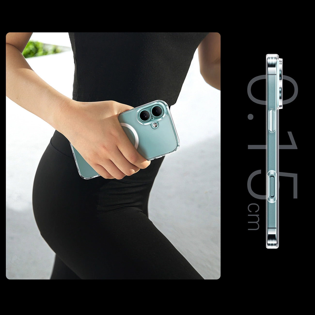 Ugreen Classy Clear Magnetic Case with MagSafe for iPhone 16 Plus - Clear_8