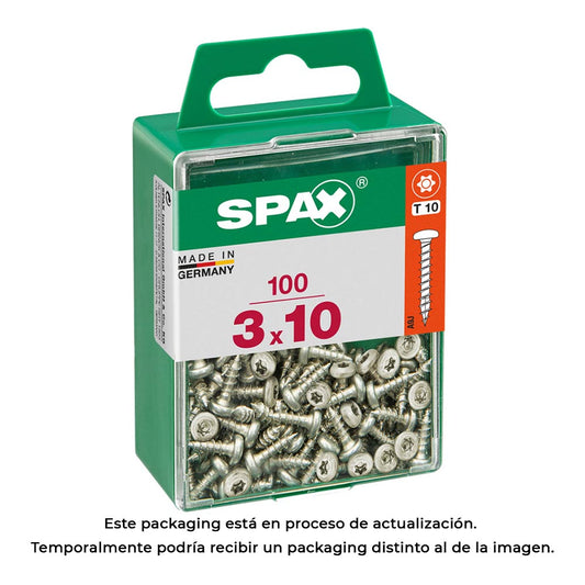 Caixa 100 unid. parafuso madeira spax cab. redonda wirox 3,0x10mm spax_0