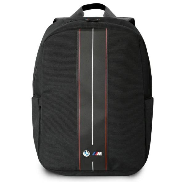 BMW Backpack BMBP15COMPVSKR 16&quot; Black Nylon Red Stripe_0