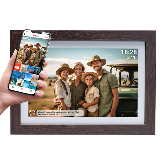 Denver Frameo PFF-1042DW 10.1" Digital Frame - Brown_0