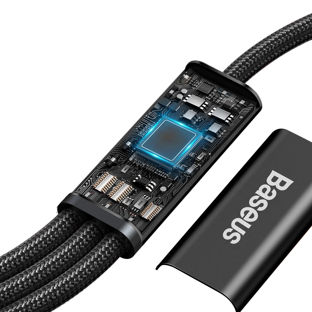 Baseus Rapid Series 3in1 USB-C - USB-C / Lightning / micro USB cable 20W PD 1.5m - black - OUTLET_4