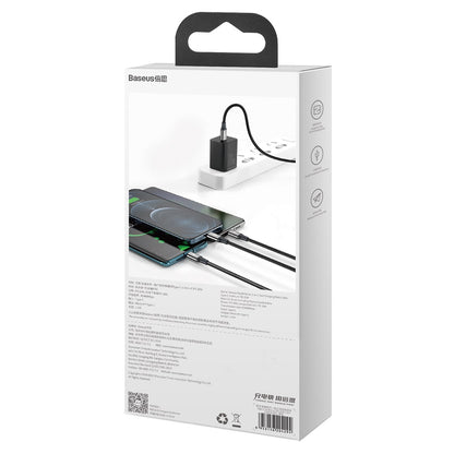 Baseus Rapid Series 3in1 USB-C - USB-C / Lightning / micro USB cable 20W PD 1.5m - black - OUTLET_7