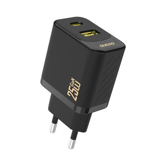 Dudao A26T GaN 25W USB-A, USB-C Charger - Black_0
