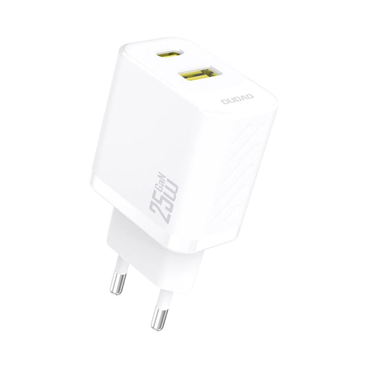 Dudao A26T GaN 25W USB-A, USB-C Charger - White_0