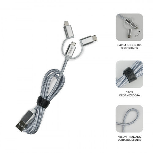SUBBLIM SUB-CHG-4CC001 cargador de dispositivo móvil Universal Plata Encendedor de cigarrillos Carga rápida Auto_1
