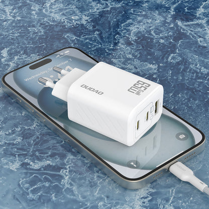 Dudao A29 65W GaN Wall Charger 2 x USB-C + 1 x USB-A - White_5