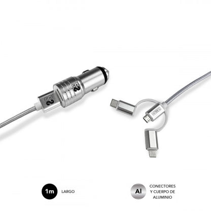 SUBBLIM SUB-CHG-4CC001 cargador de dispositivo móvil Universal Plata Encendedor de cigarrillos Carga rápida Auto_3
