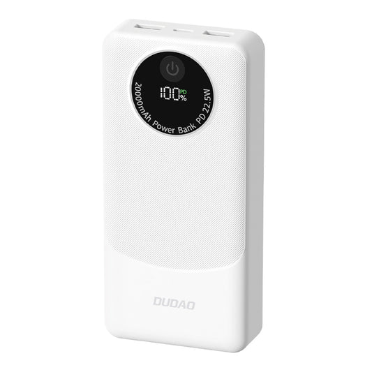 Powerbank Dudao K12Pro 22.5W PD 20000mAh USB-A, USB-C - white_0