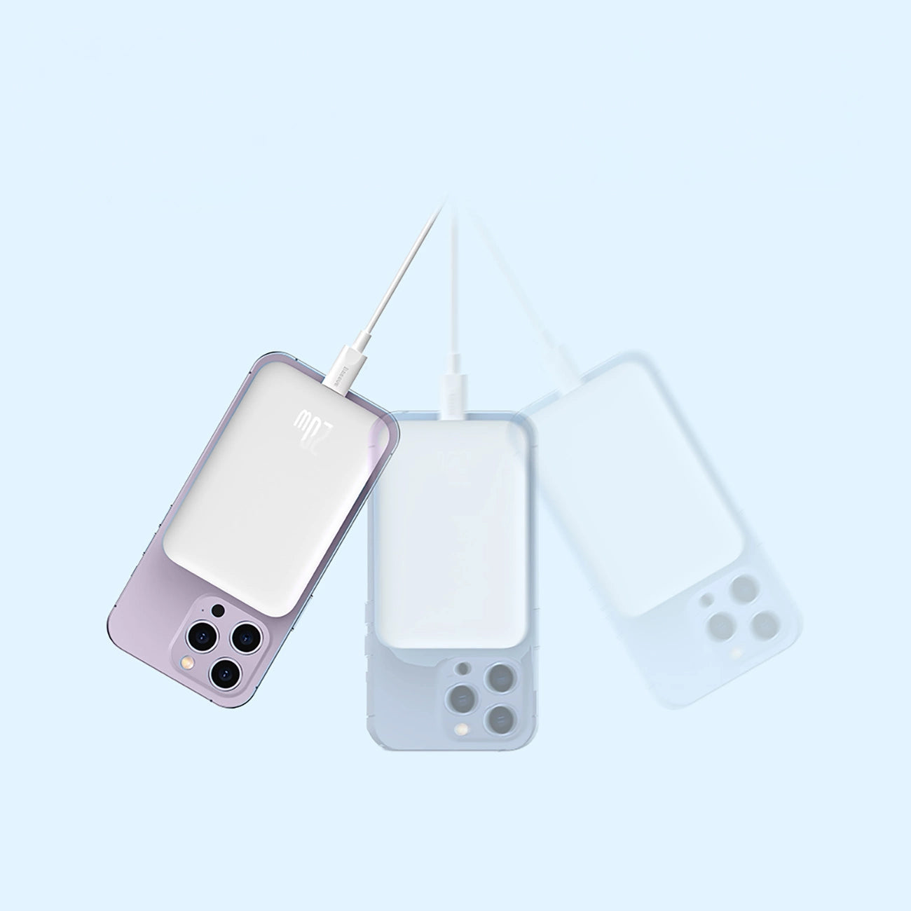 Baseus Magnetic Mini Air PPCXM06A 6000mAh 20W Power Bank with Simple Series USB-C Cable - White_12