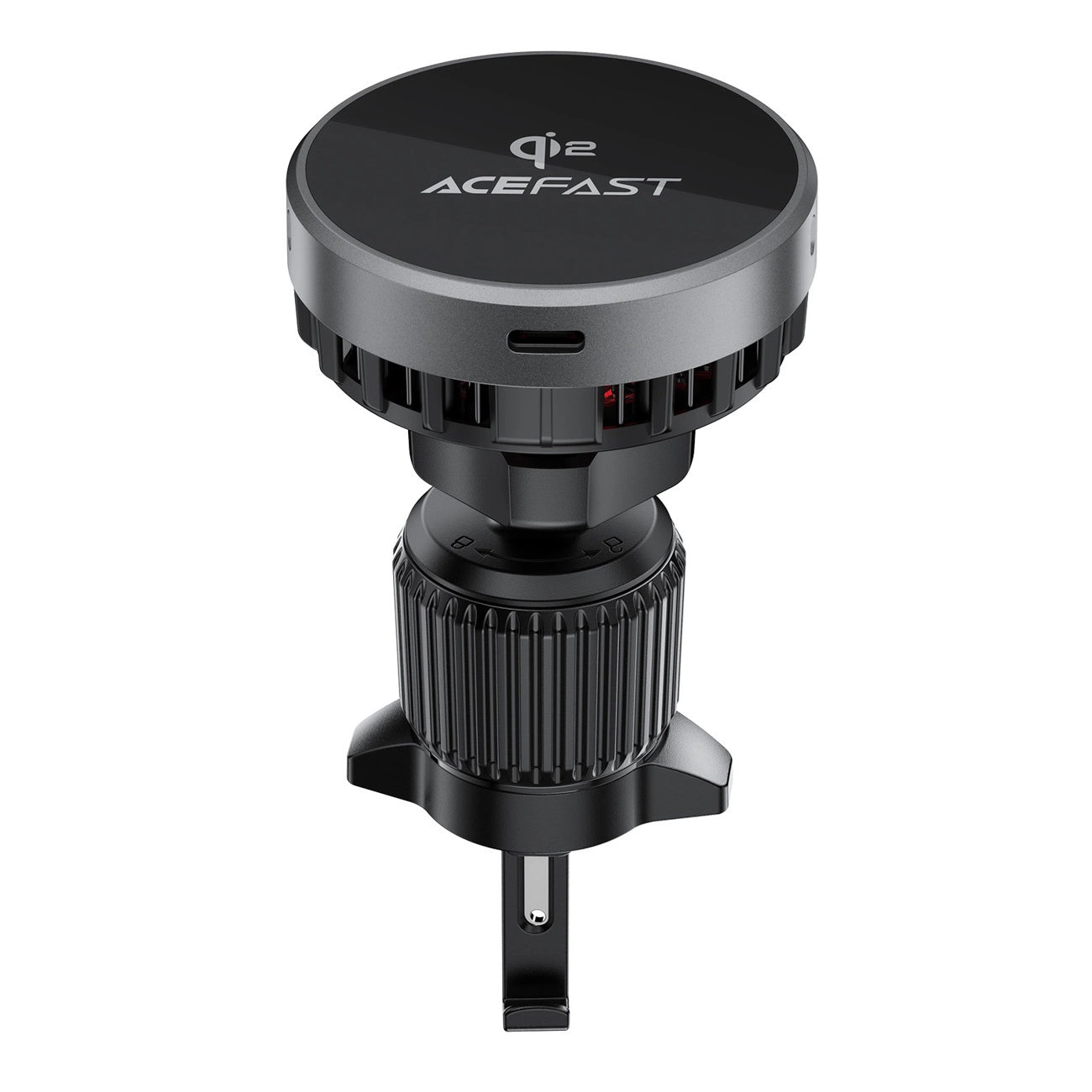 Acefast D40 Car Holder with Qi2 15W Magnetic Charger for Air Vent - Black_2