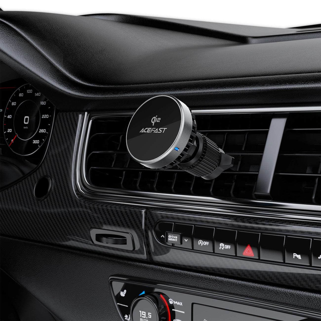 Acefast D40 Car Holder with Qi2 15W Magnetic Charger for Air Vent - Black_5