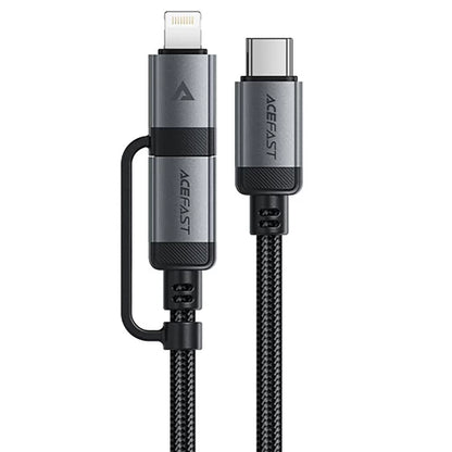 USB-C to Lightning / USB-C Cable Acefast C20-01, 60W, 3A, 1.2m, Black_0