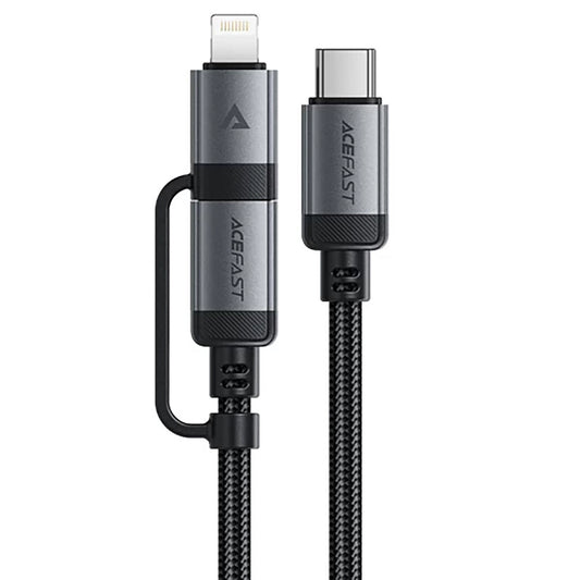 USB-C to Lightning / USB-C Cable Acefast C20-01, 60W, 3A, 1.2m, Black_0