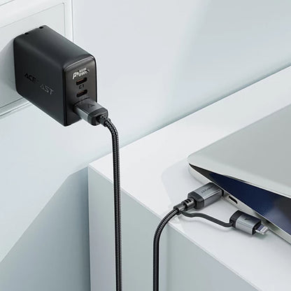 USB-C to Lightning / USB-C Cable Acefast C20-01, 60W, 3A, 1.2m, Black_2
