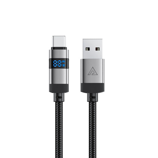 Acefast C15-04 USB-A - USB-C Cable with Display 480Mb/s 66W 1.2m - Black_0