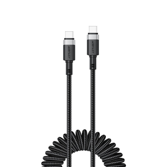 Acefast C14-03 USB-C - USB-C Spring Cable 480Mb/s 3A 1.2m - Black_0