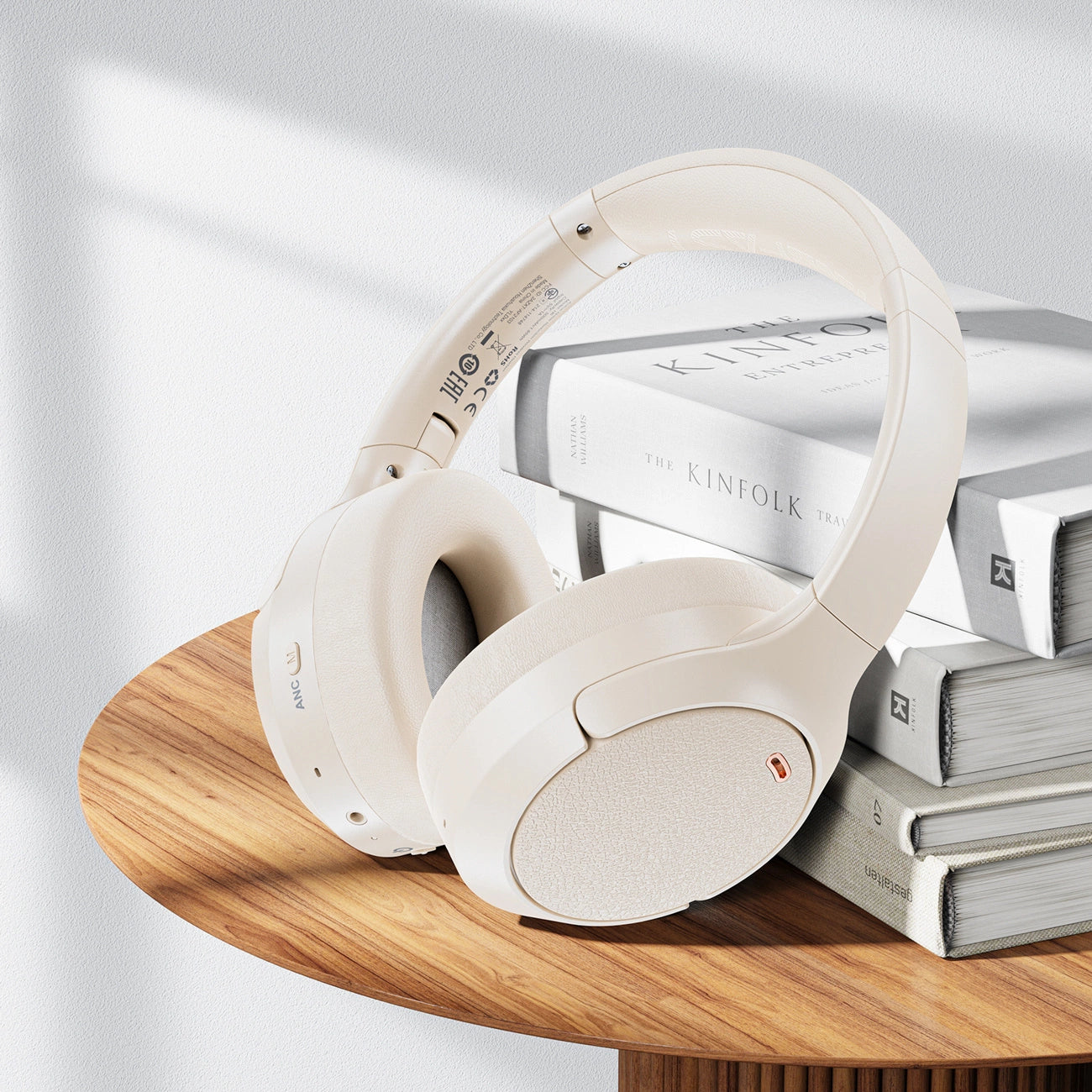 Acefast H6 ANC Wireless Bluetooth 5.3 IPX4 Over-Ear Headphones - White_2