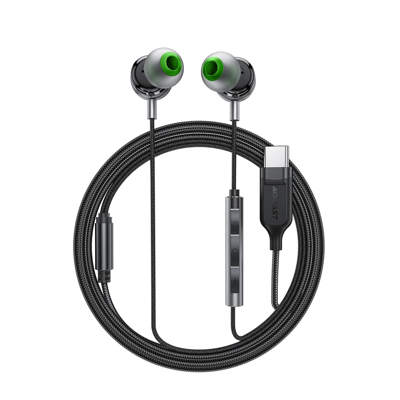 Acefast L5 Wired In-Ear Headphones USB-C 1.2m - Black_0