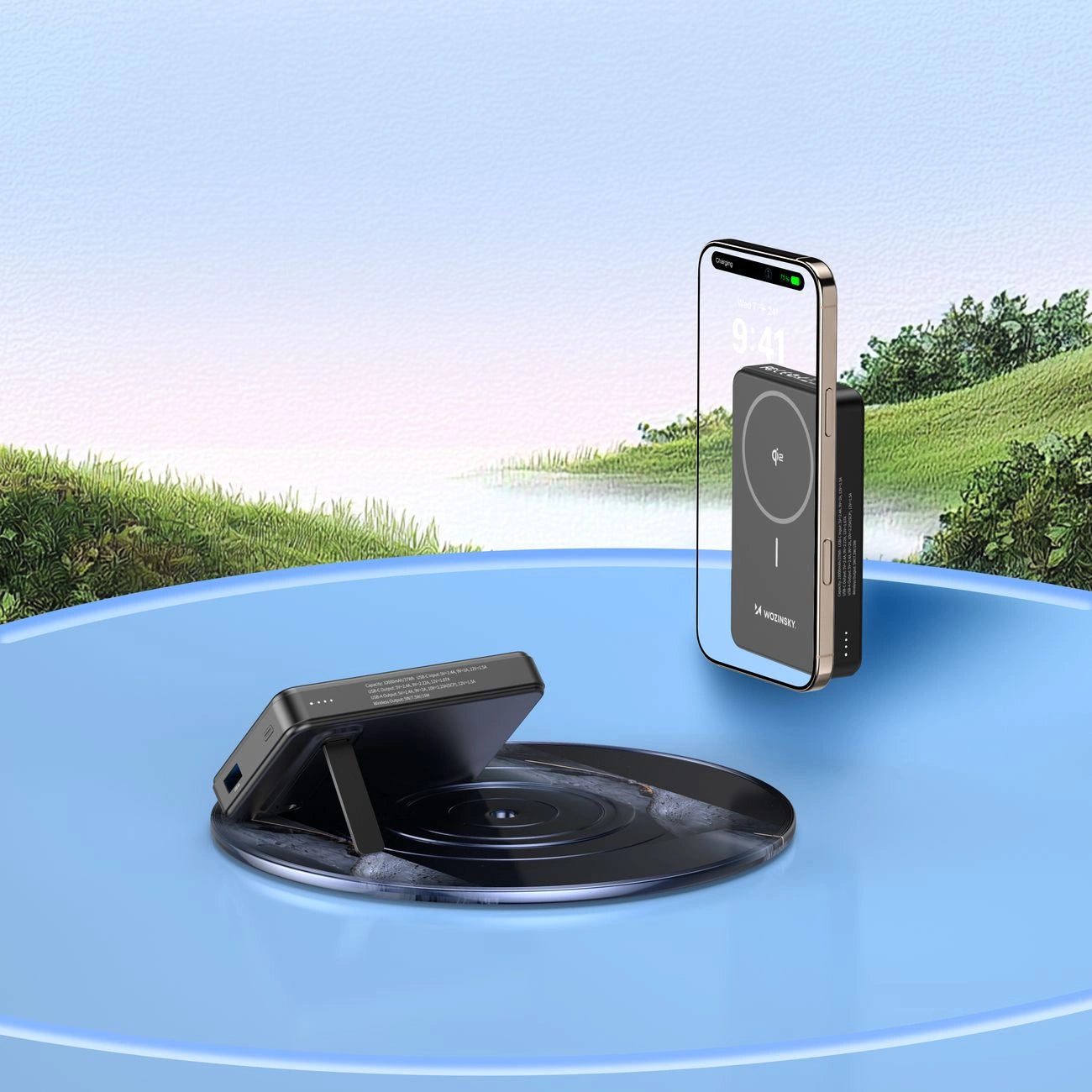 Powerbank Wozinsky WLWP-10KA0Y3S 22.5W PD Qi2 10000 mAh, with stand, 1x USB-A, 1x USB-C - black_13