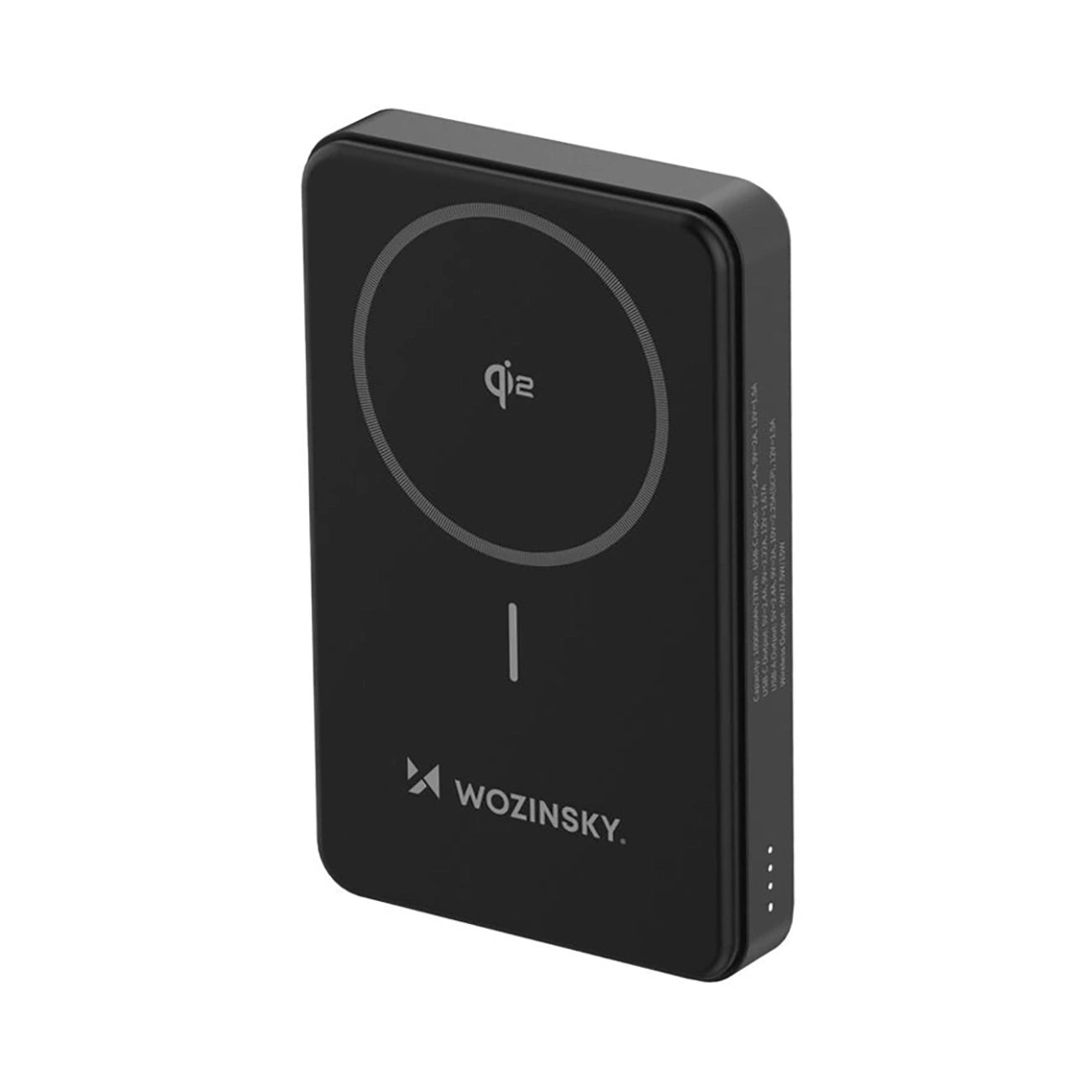 Powerbank Wozinsky WLWP-10KA0Y3S 22.5W PD Qi2 10000 mAh, with stand, 1x USB-A, 1x USB-C - black_0