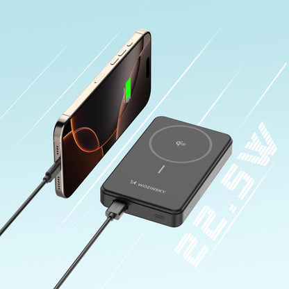 Powerbank Wozinsky WLWP-10KA0Y3S 22.5W PD Qi2 10000 mAh, with stand, 1x USB-A, 1x USB-C - black_14