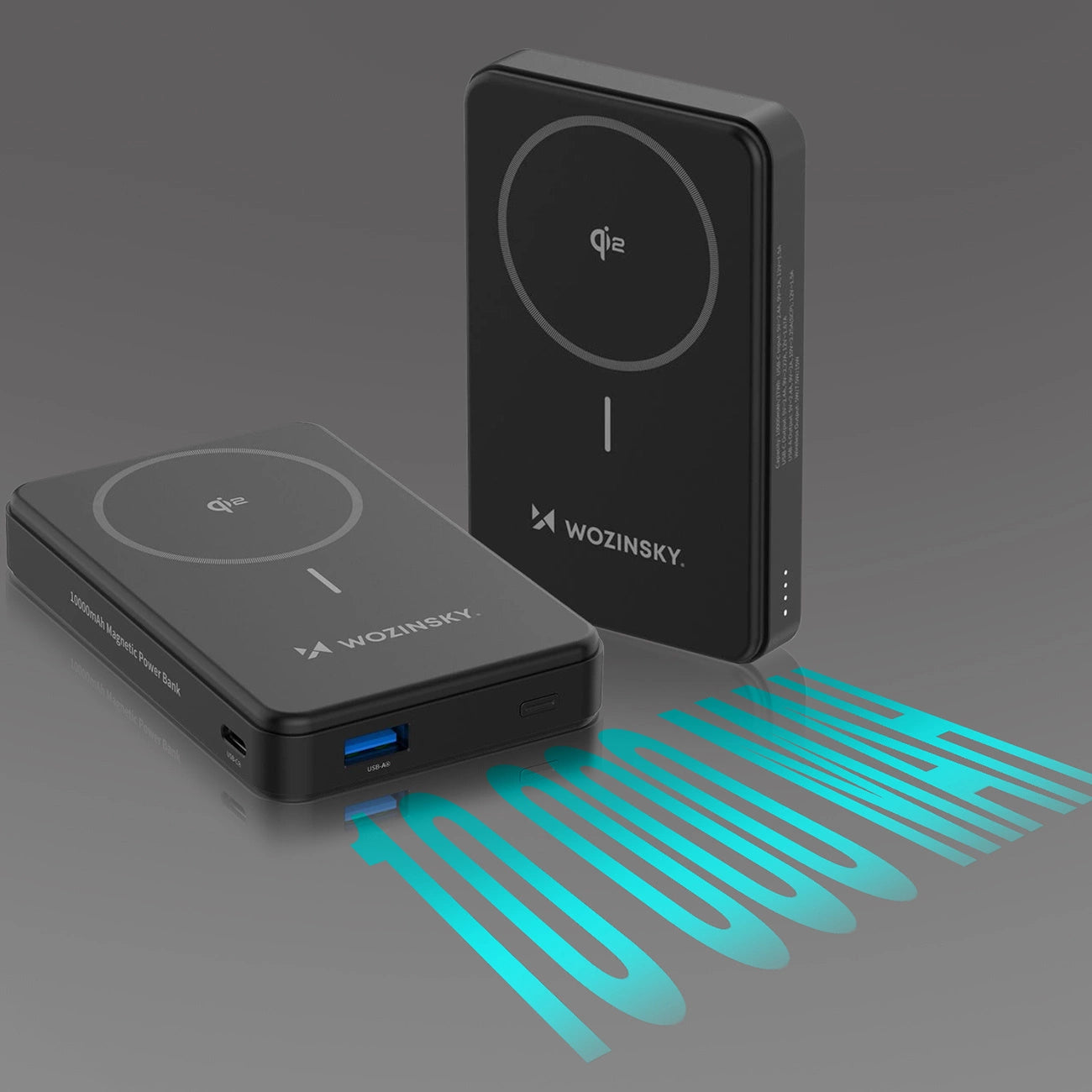 Powerbank Wozinsky WLWP-10KA0Y3S 22.5W PD Qi2 10000 mAh, with stand, 1x USB-A, 1x USB-C - black_25