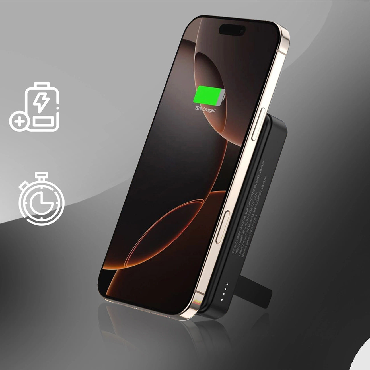 Powerbank Wozinsky WLWP-10KA0Y3S 22.5W PD Qi2 10000 mAh, with stand, 1x USB-A, 1x USB-C - black_27