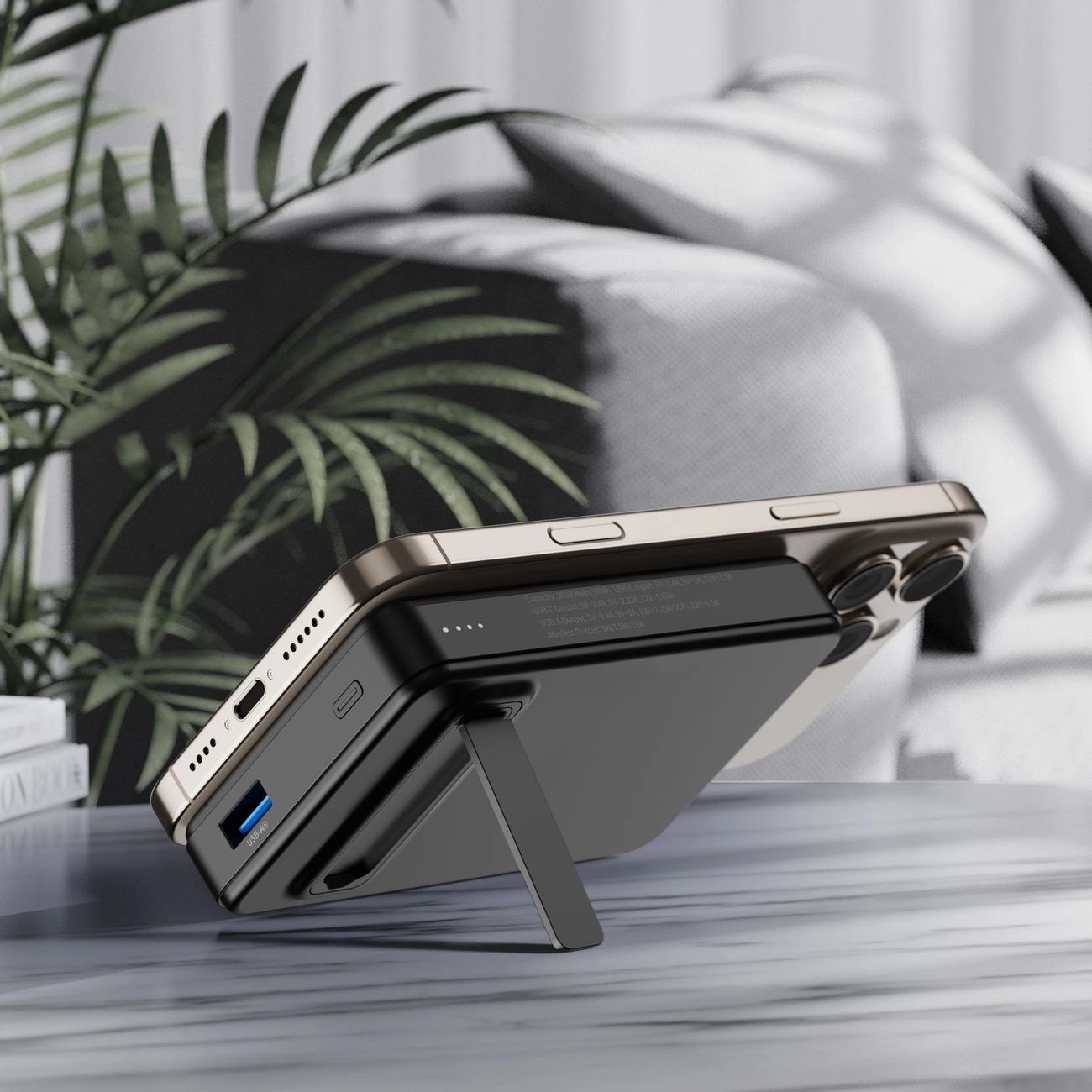 Powerbank Wozinsky WLWP-10KA0Y3S 22.5W PD Qi2 10000 mAh, with stand, 1x USB-A, 1x USB-C - black_19