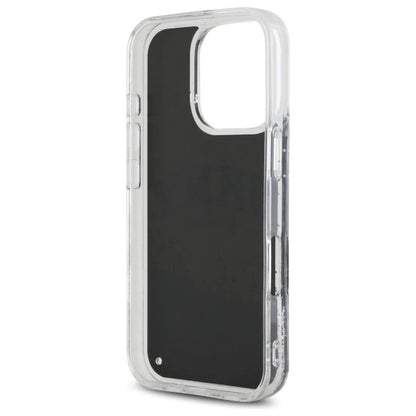 DKNY DKHCP16LLBNAEK iPhone 16 Pro 6.3" black/black hardcase Liquid Glitter Arch Logo_6