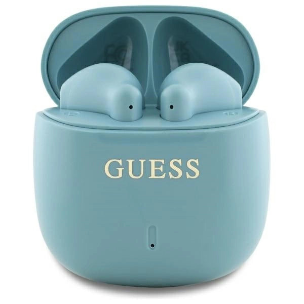 Guess Bluetooth headphones GUTWSJ14ESGQ TWS + docking station turquoise/turquoise Printed Classic Logo_0