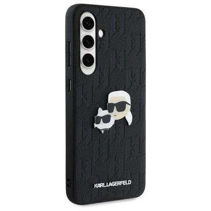 Karl Lagerfeld KLHCS24FEPGKLKCPK Sam S24 FE S721 black/black hardcase Monogram Karl&amp;Chaoupette Head Pin_3
