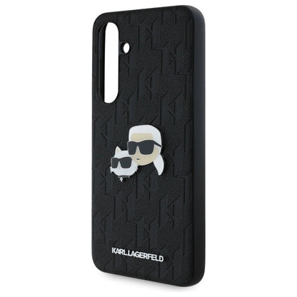 Karl Lagerfeld KLHCS24FEPGKLKCPK Sam S24 FE S721 black/black hardcase Monogram Karl&amp;Chaoupette Head Pin_5