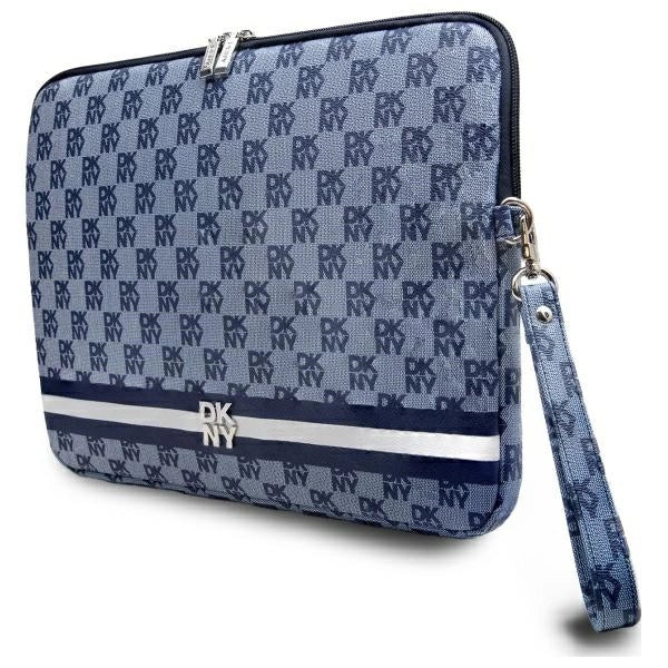 Pokrowiec na laptopa DKNY Sleeve Checkered Pattern Printed Stripes 14" - niebieski_1