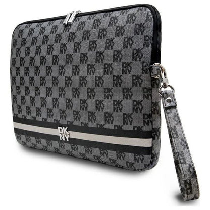 Pokrowiec na laptopa DKNY Sleeve Checkered Pattern Printed Stripes 16" - czarny_1