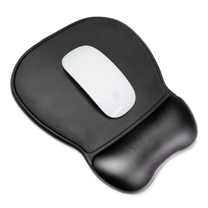 Ergonomic Mouse Pad and Wrist Rest Gel Eco Leather Large Anti-Slip - Black_1