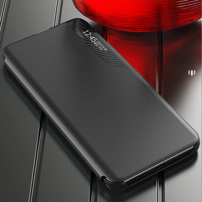 Eco Leather View Case for Samsung Galaxy S25 with Flip Stand - Black_3